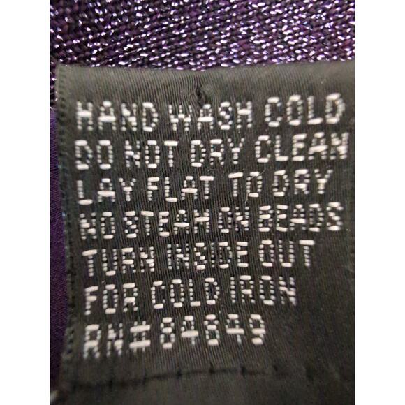 Carmen Marc Valvo Purple Beaded Bandage Dress Small Cocktail Evening Party Glam - Picture 6 of 6